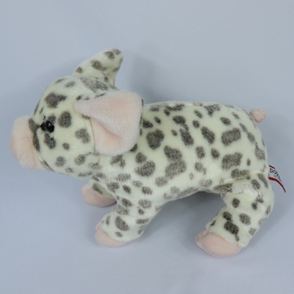 Douglas Cuddle Toys Pauline White Spotted Pig Plush Stuffed Animal